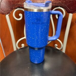 Stanley Blue Speckled Insulated Travel Mug with Handle and Lid